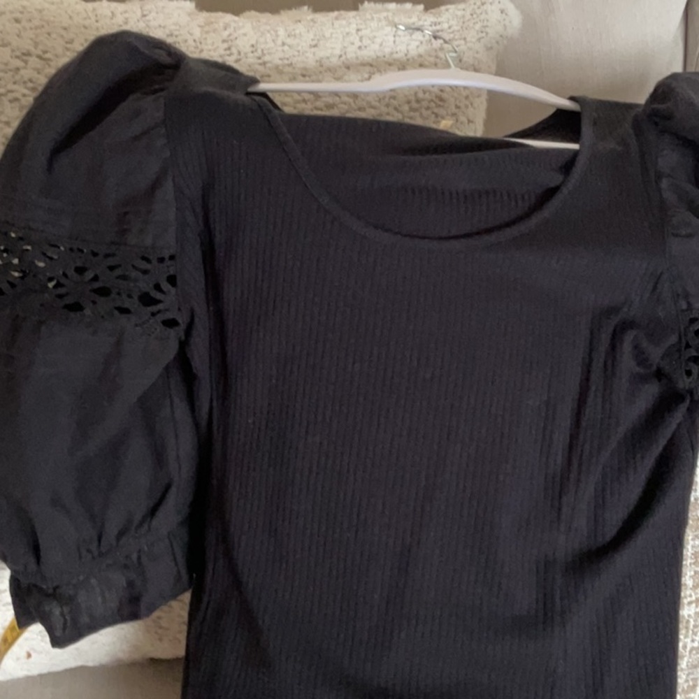 Free People Floral Glenside Peplum Top Peasant Blouse Size SP - Picture 11 of 11